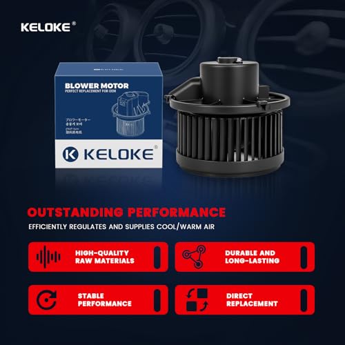 Image of KELOKE Front HVAC Heater Blower Motor Fan Fits for Chevy Captiva Sport 12-15, Equinox 06-17 & GMC Terrain 10-17 & Pontiac Torrent 06-09 & Saturn Vue 08-10, with Fan Cage, Replace# 700211 GM3126140