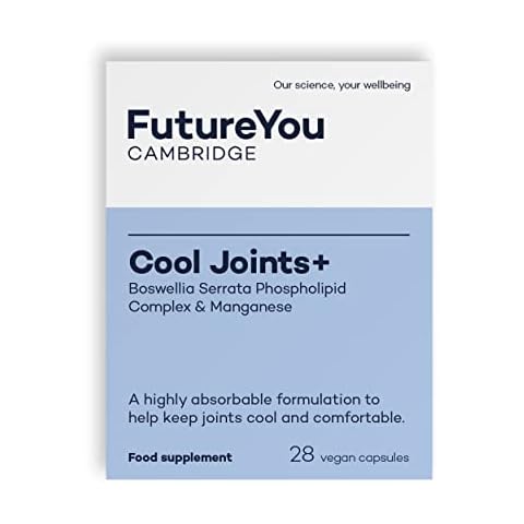 Cool Joints+ 250mg Boswellia Serrata Extract - Easy-to-Absorb Formulation Rich in Boswellic Acids & Manganese - Vegan Suitable Supplement - 28 Capsules - 28 Day Supply Cover
