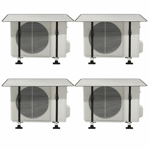Image of Kraptick Outdoor AC Unit Cover - HVAC Sun Shade & Heat Protection with Aluminum Bubble Insulation Foil for Air Conditioners (Pack of 4)