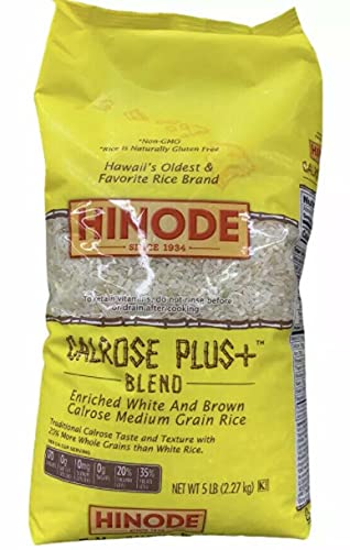 Amazon.com : Hinode Calrose Plus Blend Brown and white Rice 5 Lb Bag ...