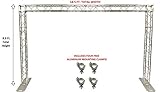 14.5 Ft. Width Square Aluminum Truss Goal Post System For DJ Lights Speakers PA Bolted Trusses That Assemble FAST + Four FREE O Clamps!