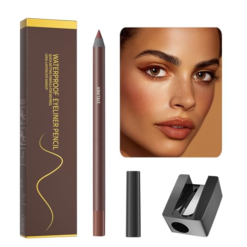 kaiop Lápices De Ojos Para Mujer, Lápiz Gel Con Sacapuntas, Delineador De Larga Duración Antimanchas Y Para Maquillaje Diario Femenino