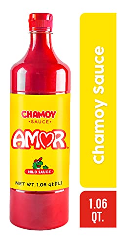 Amor Chamoy Sauce | Bittersweet Flavor | 2,500 Scoville Level Enjoy It With Fruits, Veggies, Snacks, And Drinks | Kosher | 33 Fl Oz Bottle (Pack Of 1) #TOP1