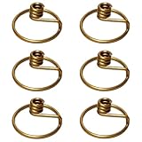 ARS Pure Brass Niranjan Kadi, Wick Holder for Diya and Oil Lamps, Thiri Stand for Deepak, Samai Diya Batti Holder (Pack of 6)