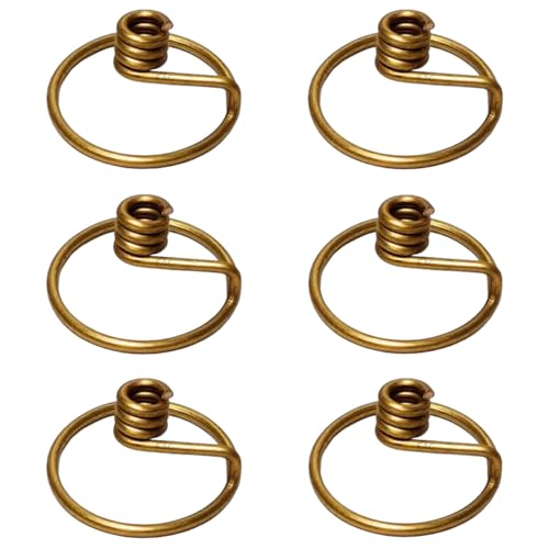 ARS Pure Brass Niranjan Kadi, Wick Holder for Diya and Oil Lamps, Thiri Stand for Deepak, Samai Diya Batti Holder (Pack of 6)