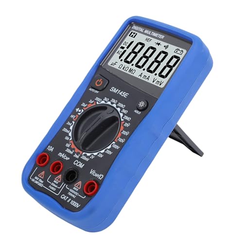 Digital Multimeter Tester, Smart Rechargeable Voltmeter Automotive Multimeters with Storage Bag, LCD Display 4.5 Digits 5 Times s Multi Purpose Tester with Adjustable Stand