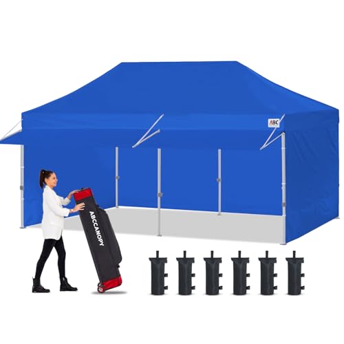 Image of ABCCANOPY 10x20 Commercial Pop up Canopy Tent with Awning Sidewall