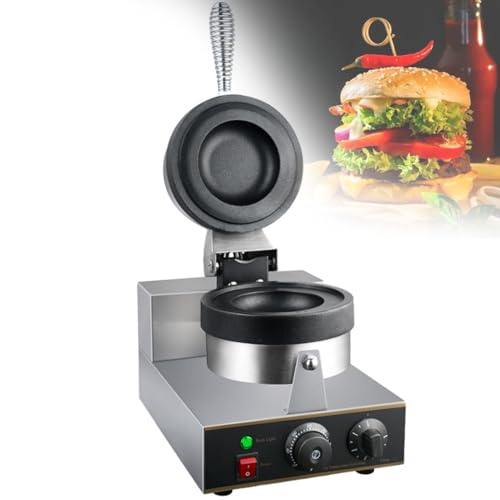 Burger Waffle Maker Machine, 1300W Electric Ice Hamburger Maker Burger, Non-Stick Pan, Precise Temperature Control, Double-sided Heating, for Home, Kitchen, Breakfast