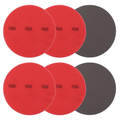 YELARXI Bowling Ball Sanding Pads, Hook and Loop Sanding Sponge Discs - Fitting for (Bowling Ball Polisher - Orbital Sander - Resurfacing) Grit 2500 & 5 Inch & 6 Pack