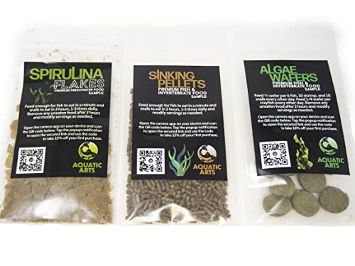 Aquatic Arts Freshwater Snail Food Variety Pack, Algae Wafers for Snails, Mystery Snail Food, Snail...