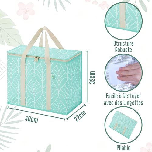Sac de Courses Debout Isotherme pour Transporter le Frais sans Risque