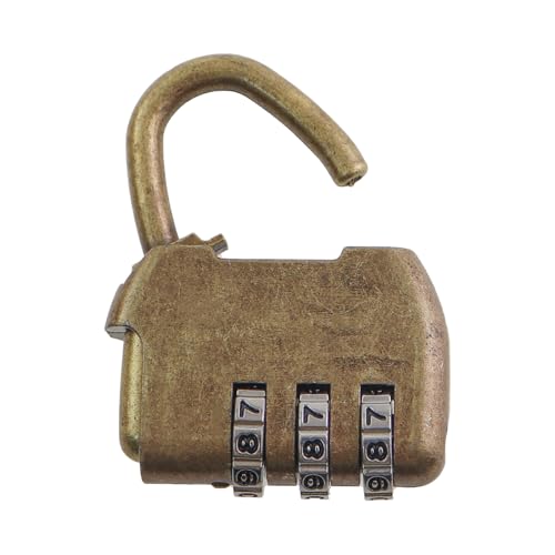 Image of 2PCS 36mm Bronze Mini Vintage Combination Padlock Alloy Steel Luggage Bag Lock for Diaries Small Box Crafts