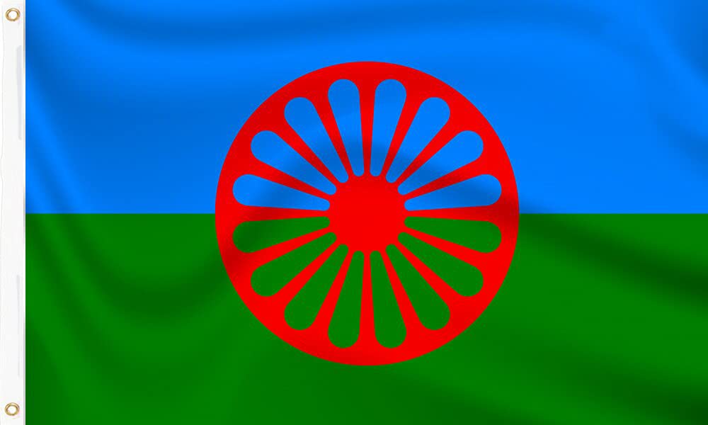 Romani Flag 5'x3' (150cm x 90cm)