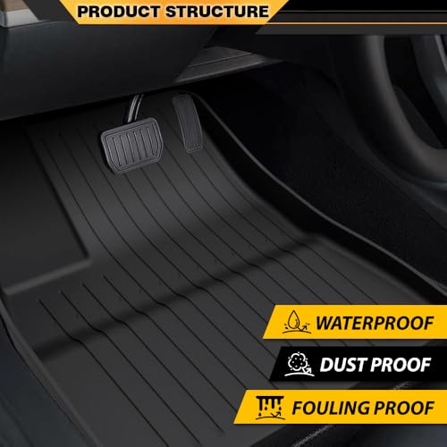 image for G-PLUS TPE Floor Mats Cargo Liners 6PCS, Compatible with Tesla Model 3