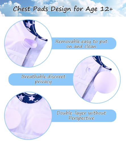 Image of Belovecol Girls Swimsuits 2Pcs Tankini Bathing Suit 4-16Y Bra Pads for 12Y+
