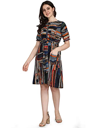 Image of GRECIILOOKS Women's A-Line Rayon Mini Dress