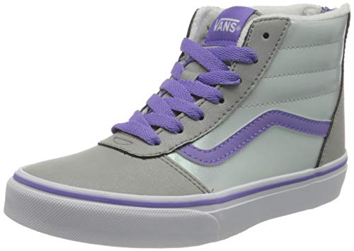 Vans Ward Hi Zip Weatherized Suede, Sneaker, Llovizna Iridiscente climatizada, 33 EU