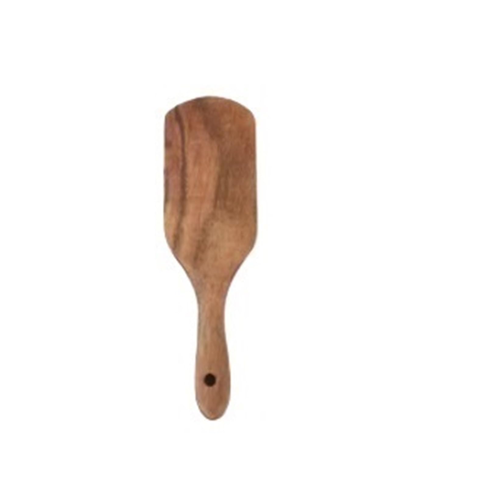 FUMIO Spatola In Legno Di Teak Massello, Antigraffio E Resistente Al Calore, Con Manico Ergonomico, Ideale Per Pentole Antiaderenti, Per Mescolare, Girare E Servire - 2
