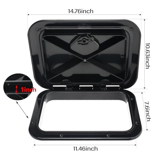 Image of NovelBee 10-5 /8 inch X 14-3 /4 inch Boat Hatch,Marine Access Hatch