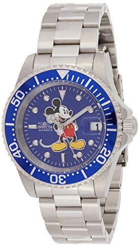 Invicta Men's Disney Limited Edition Automatic-self-Wind Watch with Stainless-Steel Strap, Silver, 14 (Model: 24608)