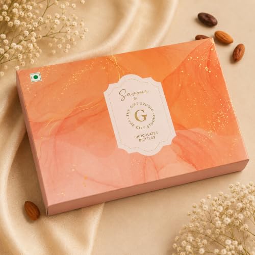 Image of THE GIFT STUDIO.COM |Floral Elegance Rakhi Gift Set for Brother | Mother of Pearl Flower Rakhi & Premium Chocolate Box | Rakhi Gift Hamper
