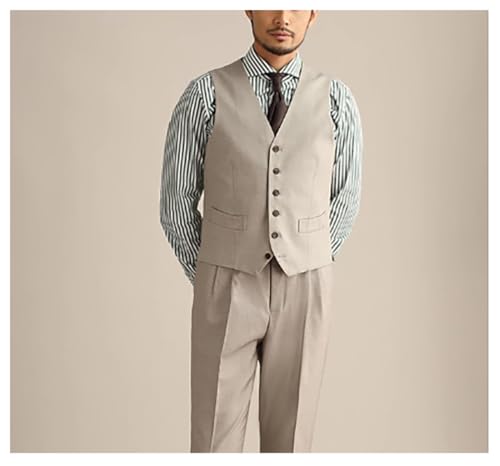 Men's V Neck Suit Vest Casual Business Formal Slim Fit Dress Waistcoat Wedding Business Prom4