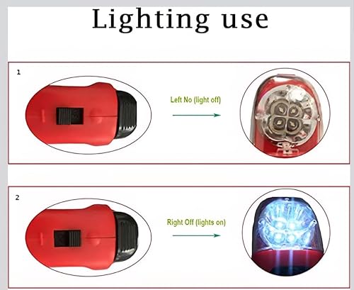 Retractable Dog Leash with LED Light, Blue, Heavy Duty, 16 ft, One-Button Lock, Paw Print Design (Red) by Generic - Image 3