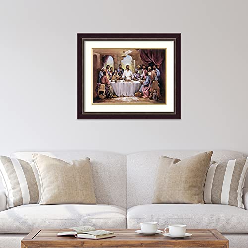 Framed Art Print, 'The Last Supper' By Quintana: Outer Size 34 X 28" #TOP4