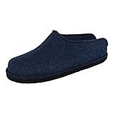 Haflinger Haflinger Flair Smily, Pantoffeln, Unisex-Erwachsene, Filz aus reiner Wolle, Blau (Jeans 72), 40 EU