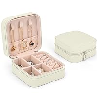 Sciphylia Boîte à Bijoux Femme Verrouillable Organisateur De Bijoux 2 Couches Grande Capacité Boite De Rangement Avec Plateau Amovible Pour Bagues