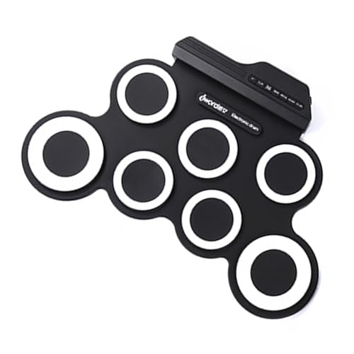 Juego de tambores electrónicos plegables con pedales y palos, kits de batería eléctrica digital para principiantes