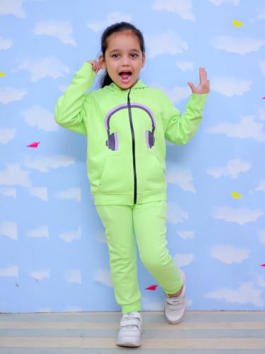 Image of The Mom Store Kids Sweatshirt With Joggers Set| Cotton With French Terry | Cute Prints | Warm | For Boys & Girls | Trendy Winter Sets For Kids | Hoodie And Sweatpant Set