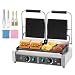 Produktbild VEVOR kommerzieller Panini-Grill, elektrischer Panini-Sandwich-Maker mit 3600 W, Doppel-Sandwich-Grill aus Edelstahl, Panini-Grill mit Temperaturregelung und emaillierter flacher 19"x9"