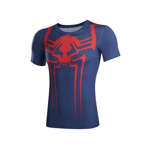 Man From Atlantis MCU Super Hero Print Short Sleeve Compression Fit Polyester Costume/Fitness Shirt