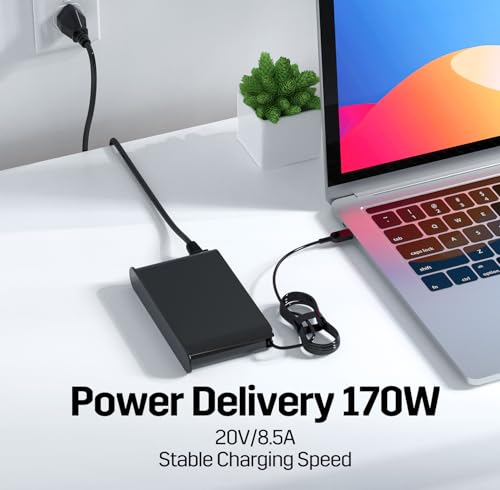Image of Slim 170W 20V 8.5A Laptop Charger Replacement for Lenovo Legion Slim 5 5i Yoga Pro 9i LOQ Gaming ADL170SCC3A 4X20S56697 ThinkPad P1 P16 P70 P71 P72 P73 P53 IdeaPad Pro 5 AC Power Adapter Supply Cord
