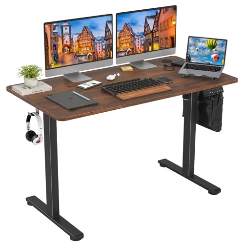 Image of STARY Electric Standing Desk Adjustable Height Sit Stand Home Office Desk with Splice Board
