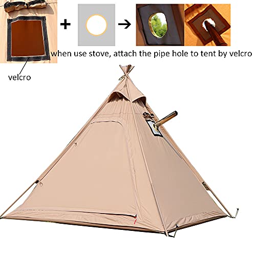 Carpa tipi de algodón impermeable para 2 personas miniatura 3