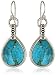 Barse Silhouette Sterling Silver Turquoise-Drop Earrings