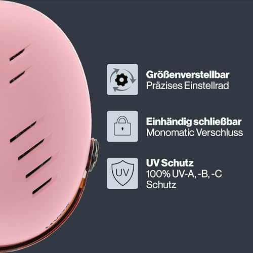 uvex Rocket jr Visor Kinderskihelm, pink Confetti matt, 51-55 cm – Ansicht 3