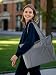 Lekespring Cord Tasche Damen, Groß Tote Bag Strandtasche mit Reißverschluss