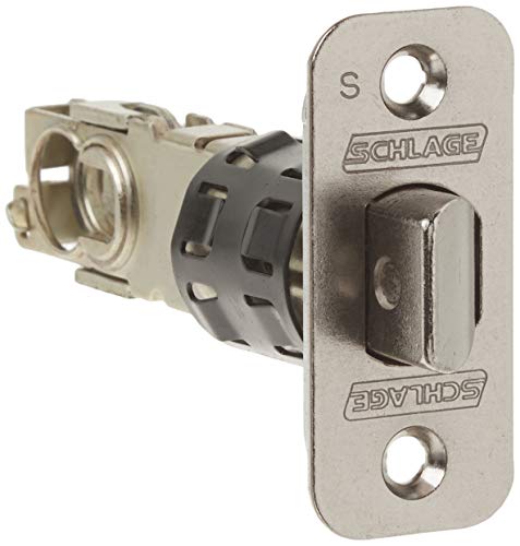 Image of Schlage FE285 CAM 619 FLA LH Camelot Front Entry Handleset with Left-Handed Flair Lever, Lower Half Grip, Satin Nickel