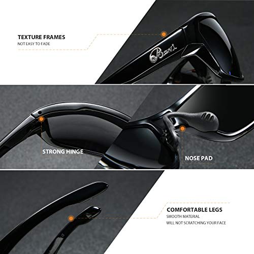 Bevi Polarized Sunglasses for Men & Women – UV400 Protection Sport Shades for Driving, Cycling, Running, Hiking, Fishing3