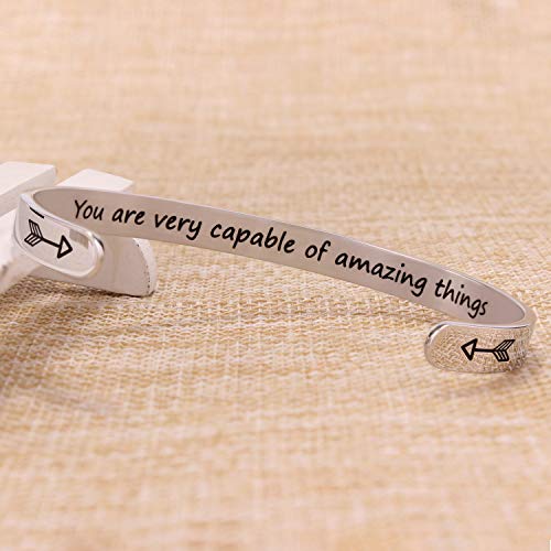 Btysun Inspirational Cuff Bracelet Bangle for Women Teen Girls - Birthday Jewelry Quotes - Friend Gift for Her Mom3