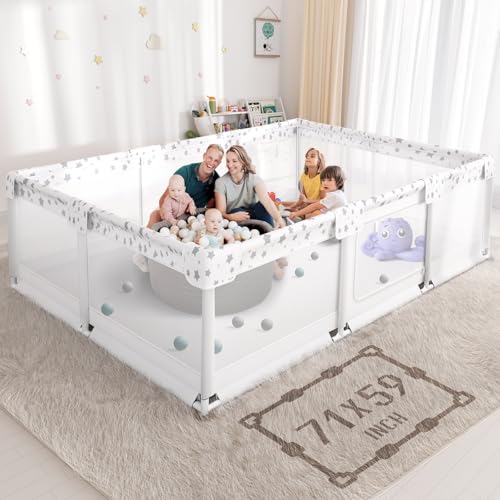Large Baby Playpen for Babies and Toddlers - 70x59in Giant