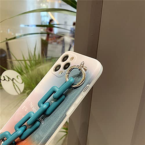 Étui silicone iPhone 12 Pro Max anti-chute avec chaîne bracelet - 5
