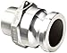Dixon 2015-F-AL Aluminum Type F Cam and Groove Reducing Hose Fitting, 2" Plug x 1-1/2" NPT Male