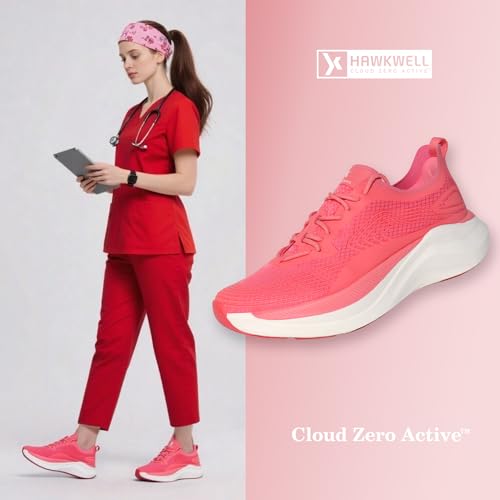 Hawkwell Women's Cloud Zero Active Nursing Shoes Cushion Breathable Walking Running Tennis Workout Slip Resistant Medical Work Sneakers2