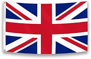 STEMIKS Union Jack flag British Flag 5x3 FT (150x90CM) 100% Polyester With Eyelets And Double Stitched, Multi