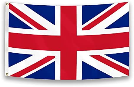 STEMIKS Union Jack flag British Flag 5x3 FT (150x90CM) 100% Polyester With Eyelets And Double Stitched, Multi