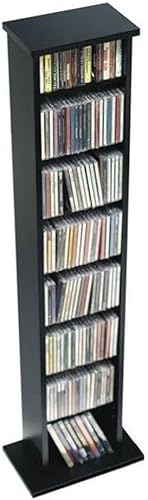 Hawthorne Colecciones 51" Slim CD DVD pared soportes de almacenamiento Rack en negro